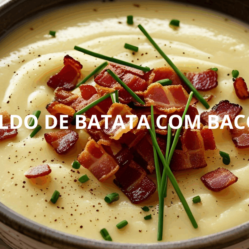 CALDO DE BATATA COM BACON